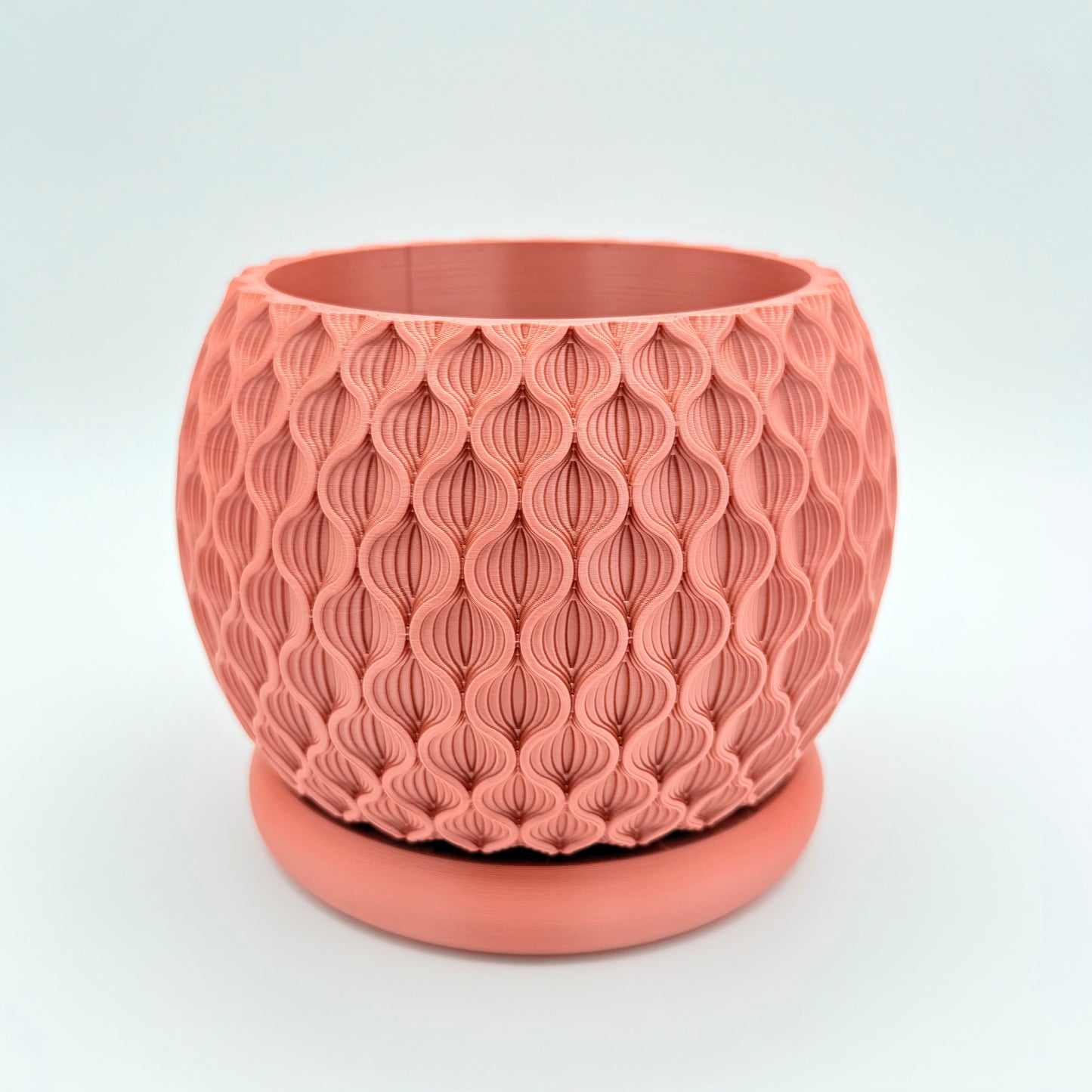 4" In Bloom 3D Printed Cloud Planter with drainage tray in Rose Gold