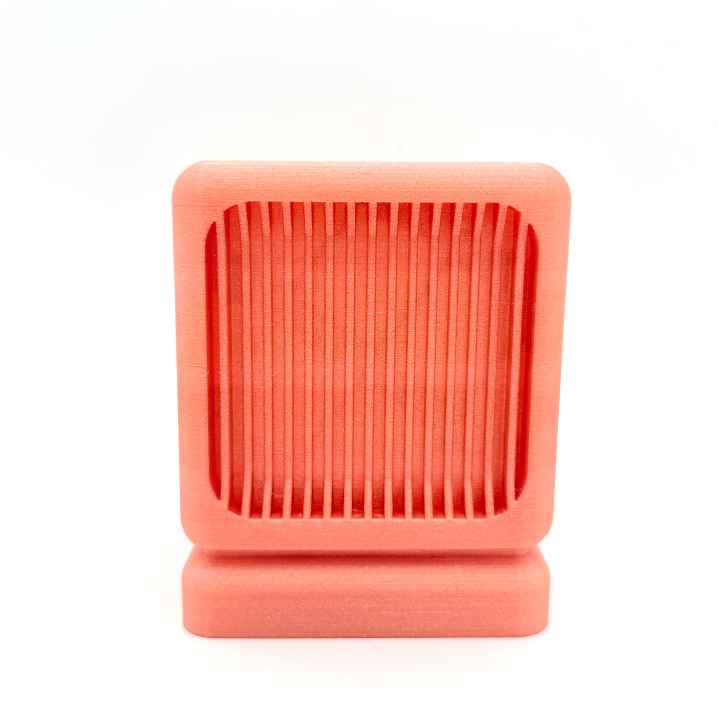 3.5" Square Root 3D Printed Cloud Planter with drainage tray in Rose Gold