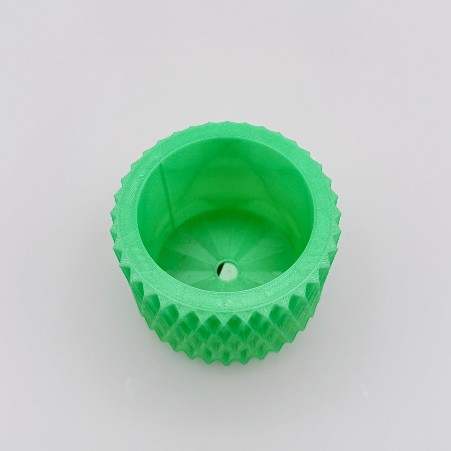 2" Diamond Cross 3D Printed Cloud Planter with drainage tray in Lime Popsicle