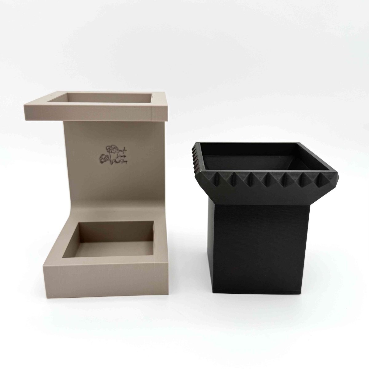 2-Piece Hover 3D Printed Planter with drainage tray